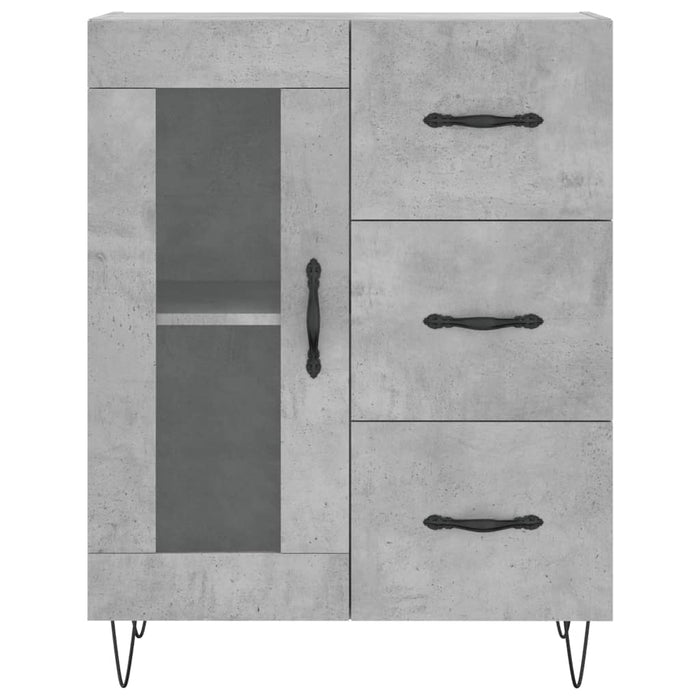 Credenza Grigio Cemento 69,5x34x180 cm in Legno Multistrato 3189505