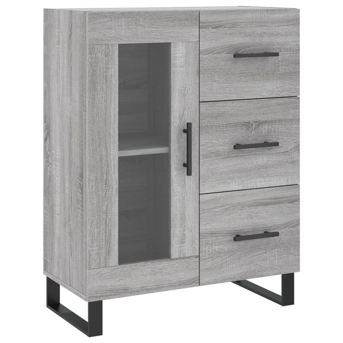 Credenza Grigio Sonoma 69,5x34x180 cm in Legno Multistrato 3189539