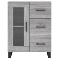 Credenza Grigio Sonoma 69,5x34x180 cm in Legno Multistrato 3189539