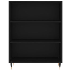 Credenza Nera 69,5x32,5x180 cm Legno Multistrato 3189550