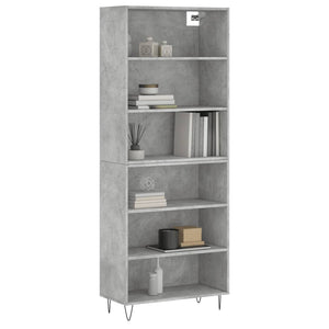 Credenza Grigio Sonoma 69,5x32,5x180 cm Legno Multistrato 3189569