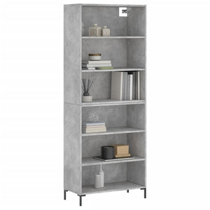 Credenza Grigio Sonoma 69,5x32,5x180 cm Legno Multistratocod mxl 125499