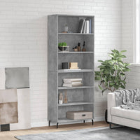 Credenza Grigio Sonoma 69,5x32,5x180 cm Legno Multistrato 3189593