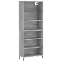 Credenza Grigio Sonoma 69,5x32,5x180 cm Legno Multistrato 3189595