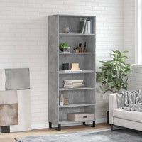 Credenza Grigio Sonoma 69,5x32,5x180 cm Legno Multistrato 3189601