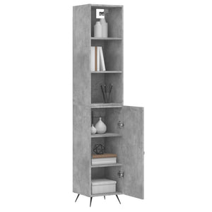 Credenza Grigio Cemento 34,5x34x180 cm in Legno Multistratocod mxl 77537