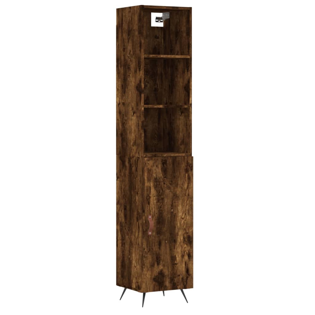 Credenza Rovere Fumo 34,5x34x180 cm in Legno Multistratocod mxl 125498