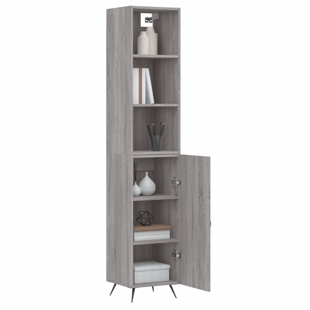 Credenza Grigio Sonoma 34,5x34x180 cm in Legno Multistrato 3189611