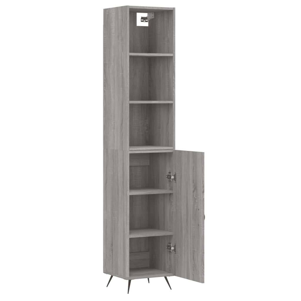 Credenza Grigio Sonoma 34,5x34x180 cm in Legno Multistrato 3189611