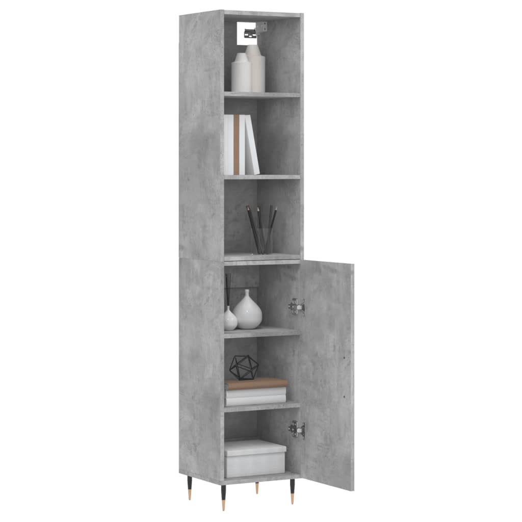 Credenza Grigio Cemento 34,5x34x180 cm in Legno Multistrato 3189617