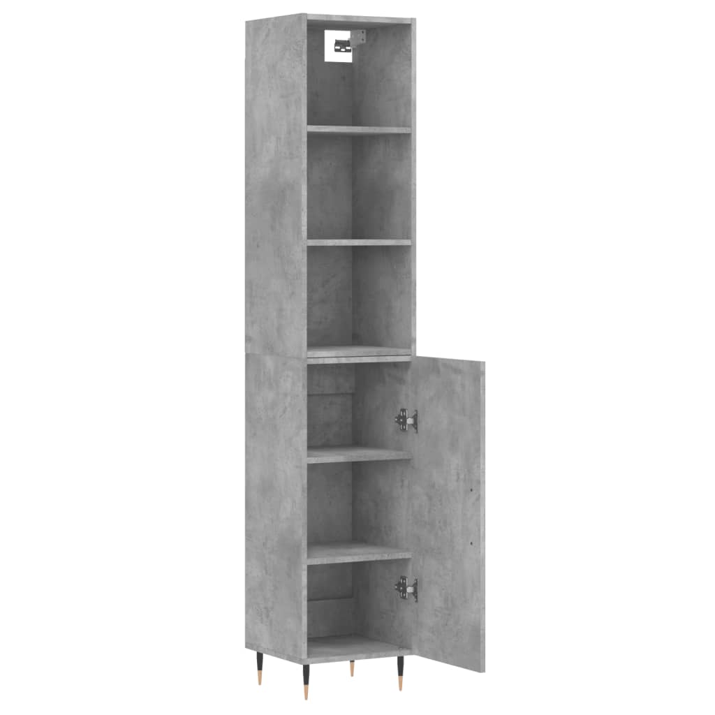 Credenza Grigio Cemento 34,5x34x180 cm in Legno Multistrato 3189617