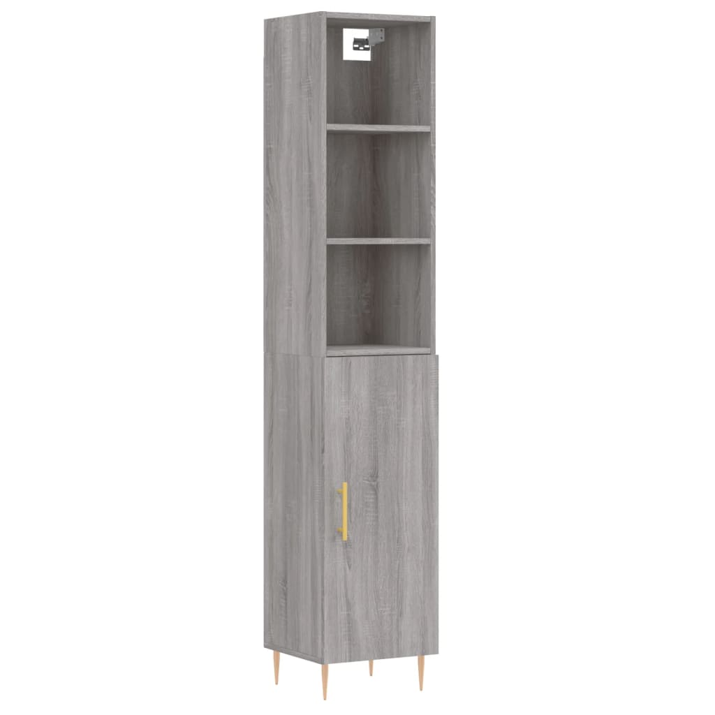 Credenza Grigio Sonoma 34,5x34x180 cm in Legno Multistratocod mxl 125586