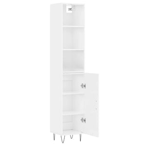 Credenza 34,5x34x180 cm in Legno Multistrato Bianco Lucido 3189631