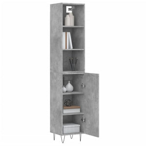 Credenza Grigio Cemento 34,5x34x180 cm in Legno Multistrato 3189633