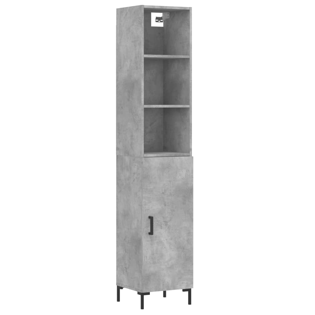 Credenza Grigio Cemento 34,5x34x180 cm in Legno Multistrato 3189641