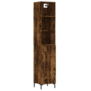 Credenza Rovere Fumo 34,5x34x180 cm in Legno Multistrato 3189642