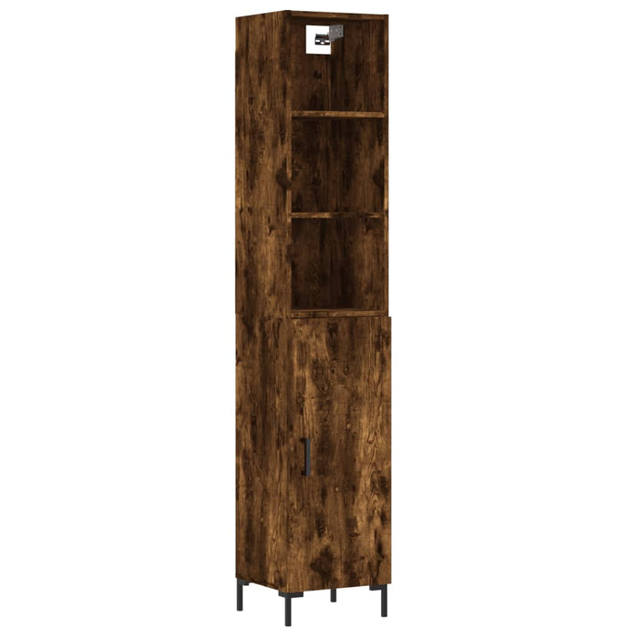 Credenza Rovere Fumo 34,5x34x180 cm in Legno Multistrato 3189642