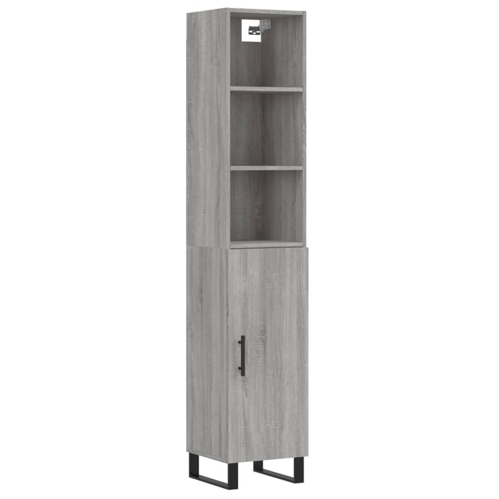 Credenza Grigio Sonoma 34,5x34x180 cm in Legno Multistratocod mxl 125737