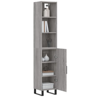 Credenza Grigio Sonoma 34,5x34x180 cm in Legno Multistratocod mxl 125737