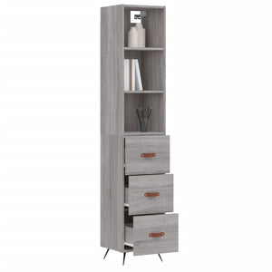 Credenza Grigio Sonoma 34,5x34x180 cm in Legno Multistratocod mxl 77804