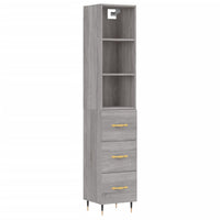 Credenza Grigio Sonoma 34,5x34x180 cm in Legno Multistratocod mxl 101772