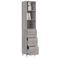 Credenza Grigio Sonoma 34,5x34x180 cm in Legno Multistrato 3189683