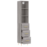 Credenza Grigio Sonoma 34,5x34x180 cm in Legno Multistrato 3189691