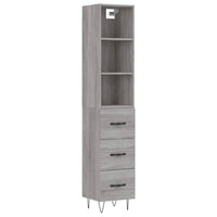 Credenza Grigio Sonoma 34,5x34x180 cm in Legno Multistratocod mxl 125733