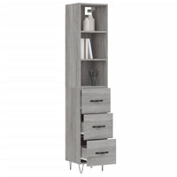 Credenza Grigio Sonoma 34,5x34x180 cm in Legno Multistratocod mxl 125733