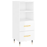 Credenza 34,5x34x180 cm in Legno Multistrato Bianco Lucido 3189743