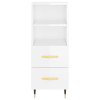 Credenza 34,5x34x180 cm in Legno Multistrato Bianco Lucido 3189743