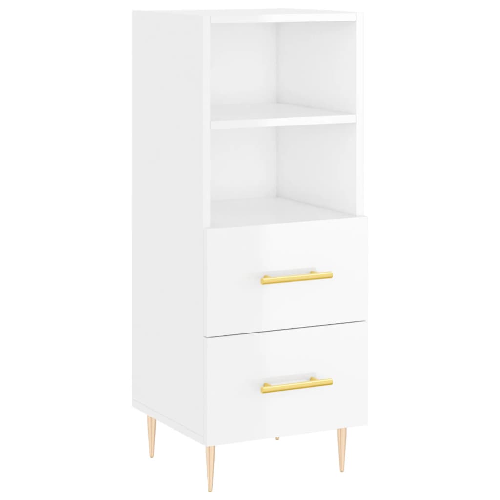 Credenza 34,5x34x180 cm in Legno Multistrato Bianco Lucido 3189751