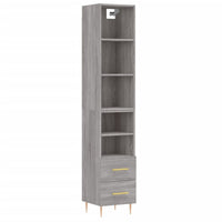 Credenza Grigio Sonoma 34,5x34x180 cm in Legno Multistratocod mxl 130560