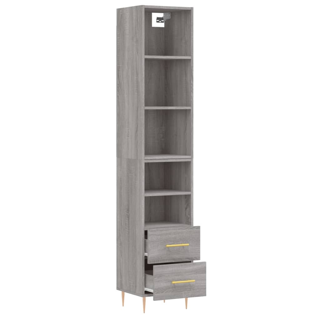 Credenza Grigio Sonoma 34,5x34x180 cm in Legno Multistrato 3189755