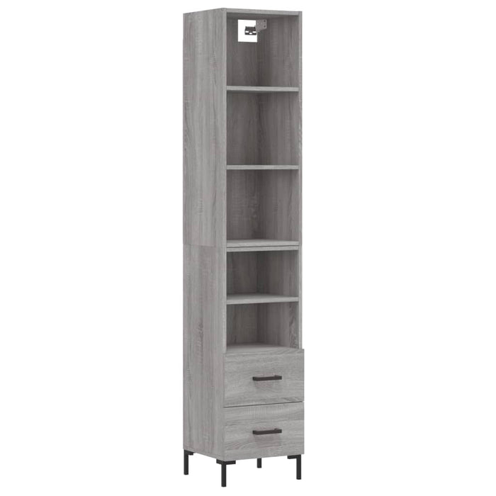 Credenza Grigio Sonoma 34,5x34x180 cm in Legno Multistrato 3189771