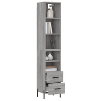 Credenza Grigio Sonoma 34,5x34x180 cm in Legno Multistratocod mxl 82643