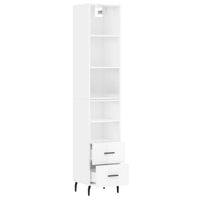 Credenza 34,5x34x180 cm in Legno Multistrato Bianco Lucido 3189783