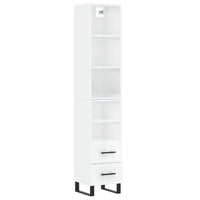 Credenza 34,5x34x180 cm in Legno Multistrato Bianco Lucido 3189791