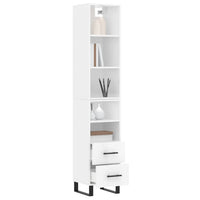 Credenza 34,5x34x180 cm in Legno Multistrato Bianco Lucido 3189791