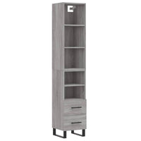 Credenza Grigio Sonoma 34,5x34x180 cm in Legno Multistrato 3189795