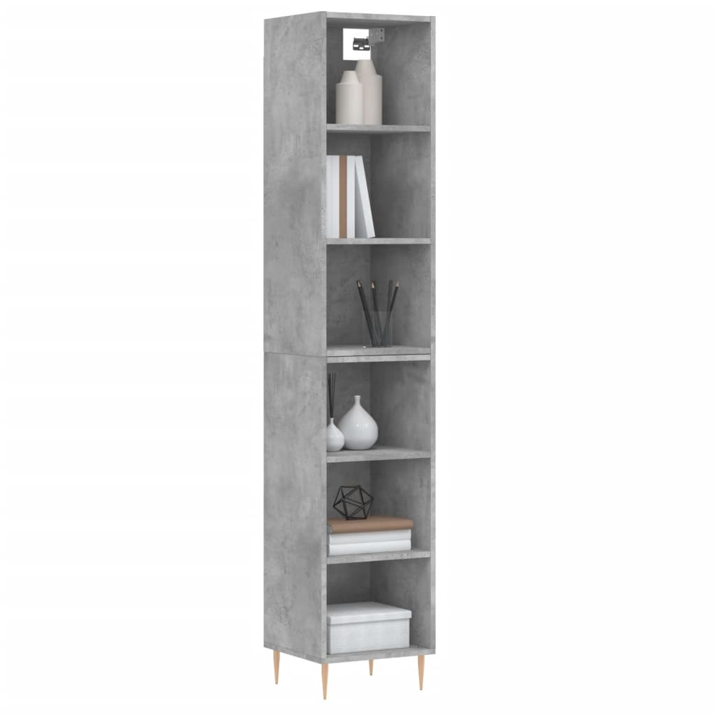 Credenza Grigio Cemento 34,5x32,5x180 cm in Legno Multistrato 3189817