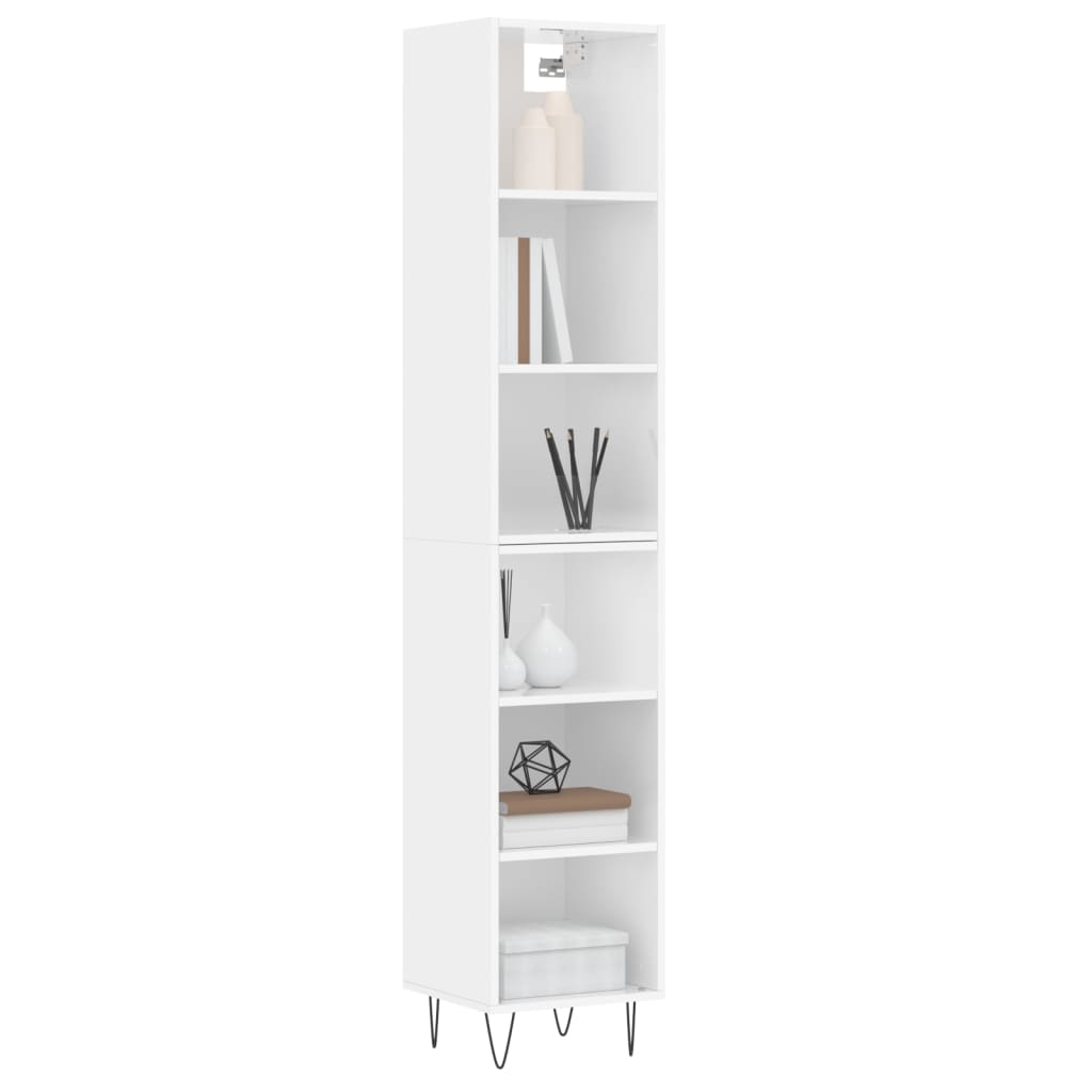 Credenza 34,5x32,5x180 cm in Legno Multistrato Bianco Lucido 3189823