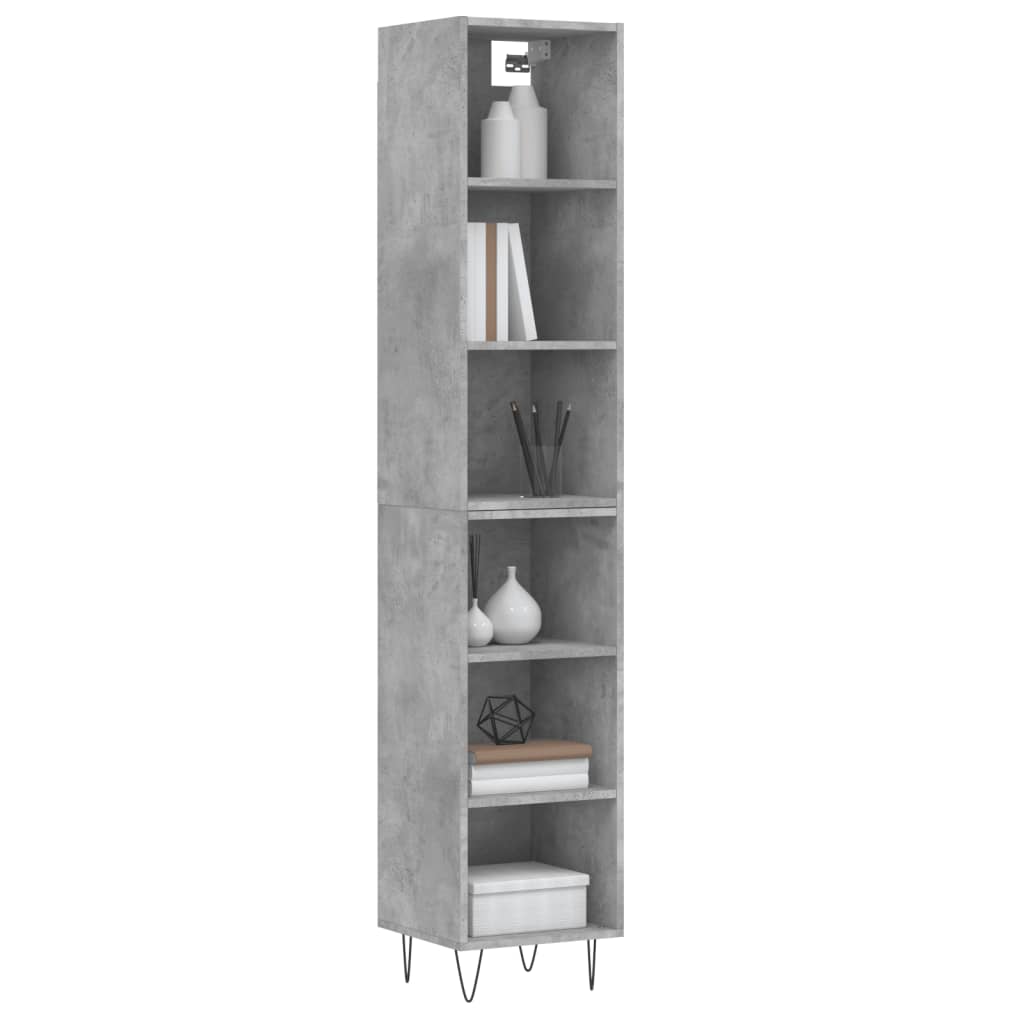 Credenza Grigio Cemento 34,5x32,5x180 cm in Legno Multistrato 3189825