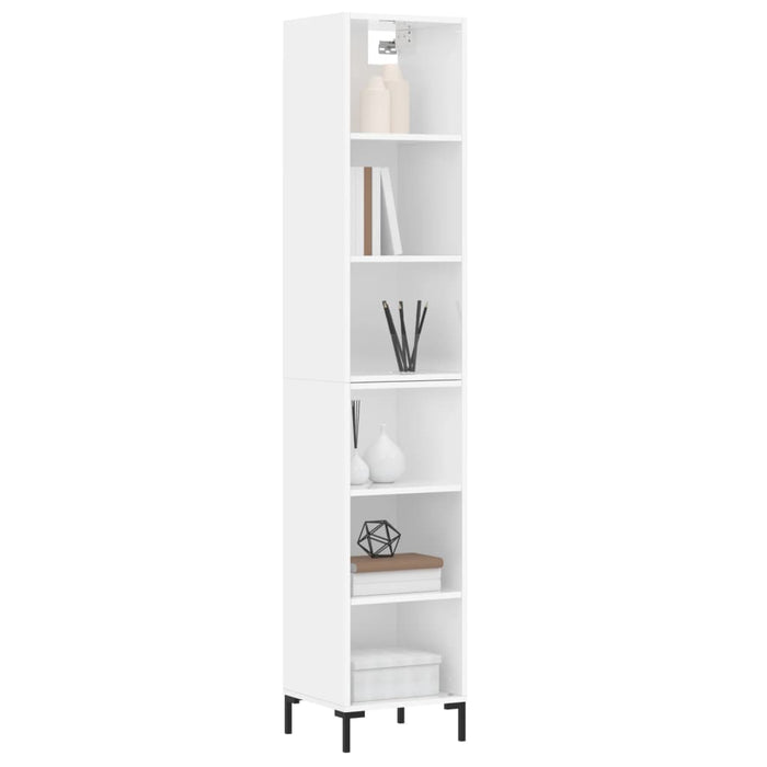 Credenza 34,5x32,5x180 cm in Legno Multistrato Bianco Lucido 3189831