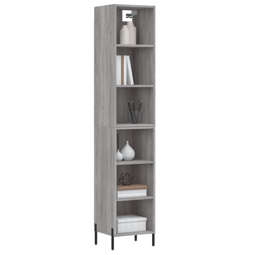 Credenza Grigio Sonoma 34,5x32,5x180 cm in Legno Multistrato 3189843