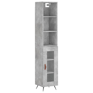 Credenza Grigio Cemento 34,5x34x180 cm in Legno Multistrato 3189865