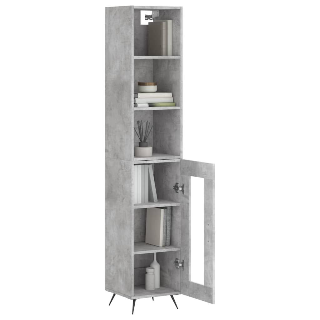 Credenza Grigio Cemento 34,5x34x180 cm in Legno Multistrato 3189865