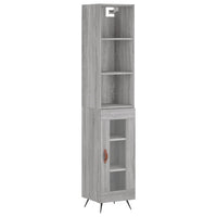 Credenza Grigio Sonoma 34,5x34x180 cm in Legno Multistrato 3189867