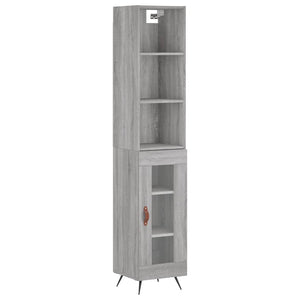 Credenza Grigio Sonoma 34,5x34x180 cm in Legno Multistrato 3189867