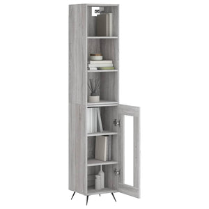 Credenza Grigio Sonoma 34,5x34x180 cm in Legno Multistrato 3189867